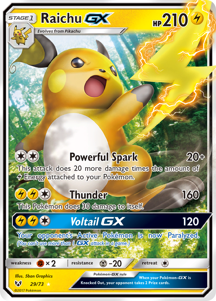 Raichu GX (29/73) [Sun & Moon: Shining Legends] | Good Games Modbury