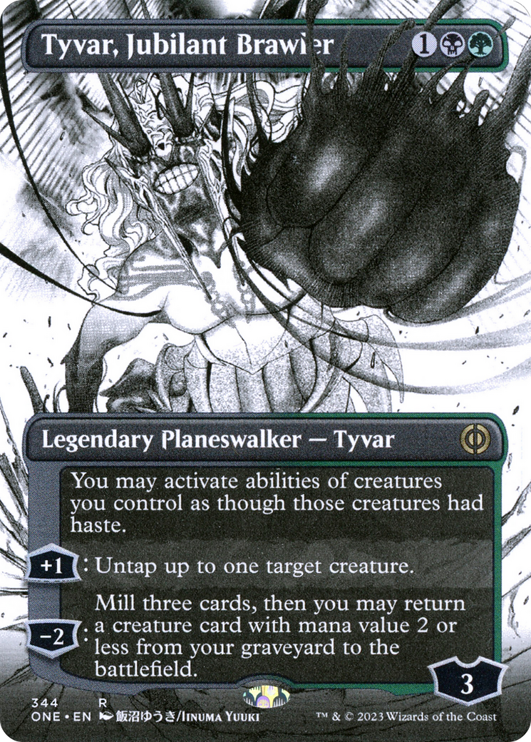 Tyvar, Jubilant Brawler (Borderless Manga) [Phyrexia: All Will Be One] | Good Games Modbury