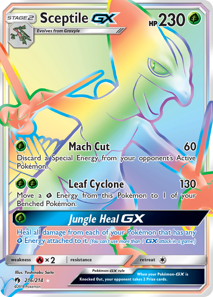 Sceptile GX (216/214) [Sun & Moon: Lost Thunder] | Good Games Modbury