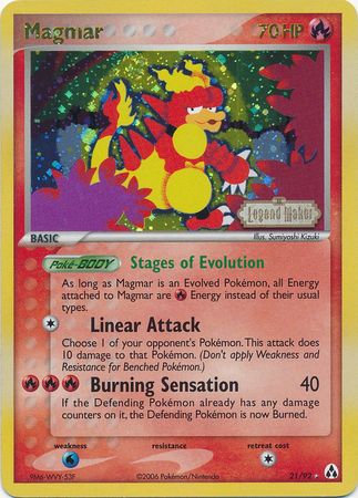 Magmar (21/92) (Stamped) [EX: Legend Maker] | Good Games Modbury