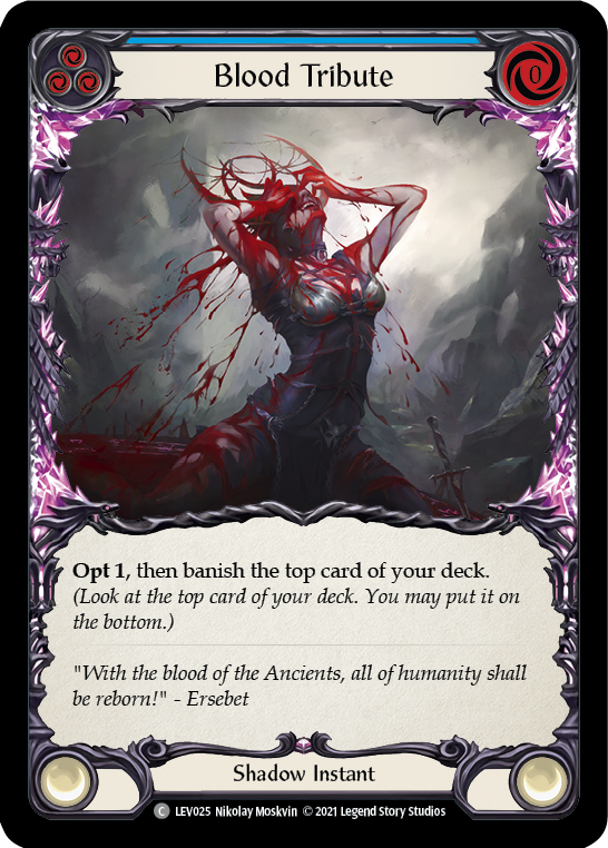 Blood Tribute [LEV025] (Monarch Levia Blitz Deck) | Good Games Modbury