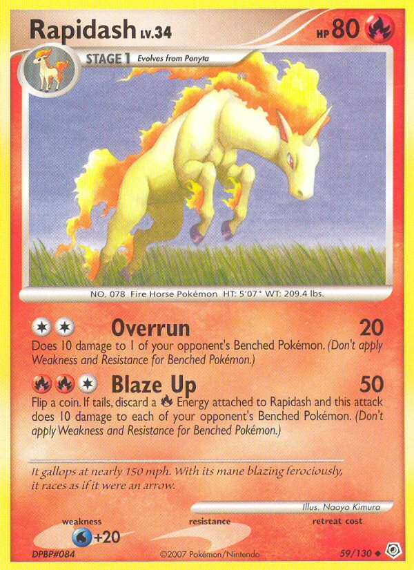 Rapidash (59/130) [Diamond & Pearl: Base Set] | Good Games Modbury