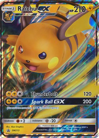 Raichu GX (SM213) (Jumbo Card) [Sun & Moon: Black Star Promos] | Good Games Modbury