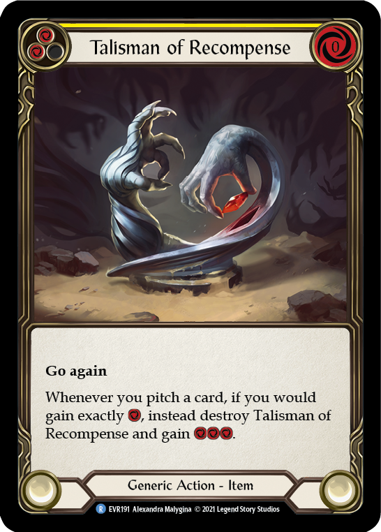 Talisman of Recompense [EVR191] (Everfest)  1st Edition Normal | Good Games Modbury