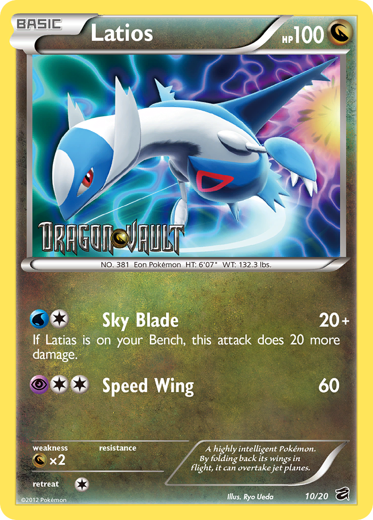 Latios (10/20) (Blister Exclusive) [Black & White: Dragon Vault] | Good Games Modbury