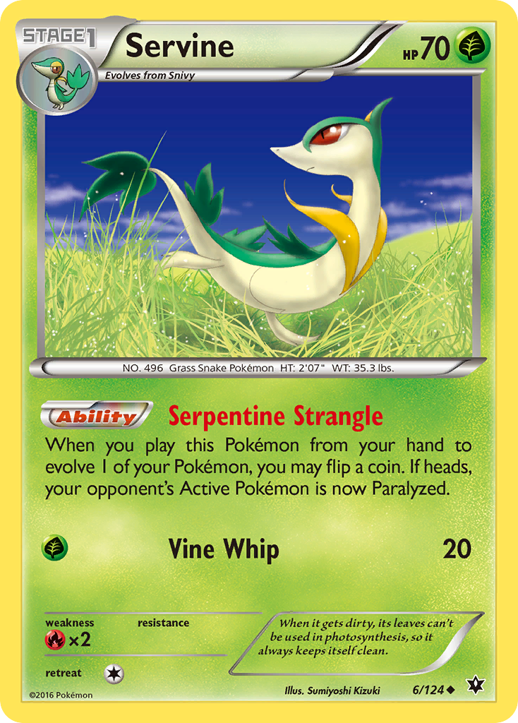 Servine (6/124) [XY: Fates Collide] | Good Games Modbury