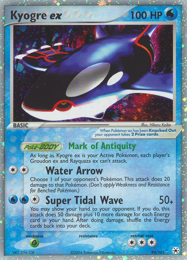 Kyogre ex (94/101) [EX: Hidden Legends] | Good Games Modbury