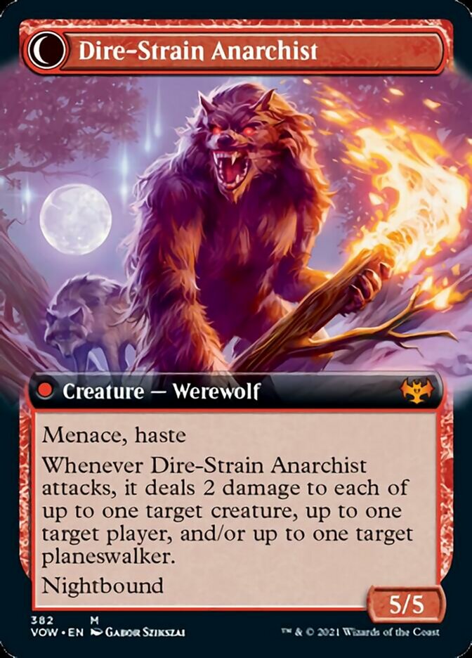 Volatile Arsonist // Dire-Strain Anarchist (Extended Art) [Innistrad: Crimson Vow] | Good Games Modbury