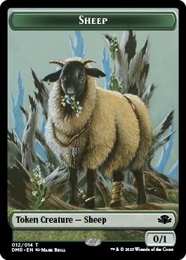 Zombie // Sheep Double-Sided Token [Dominaria Remastered Tokens] | Good Games Modbury