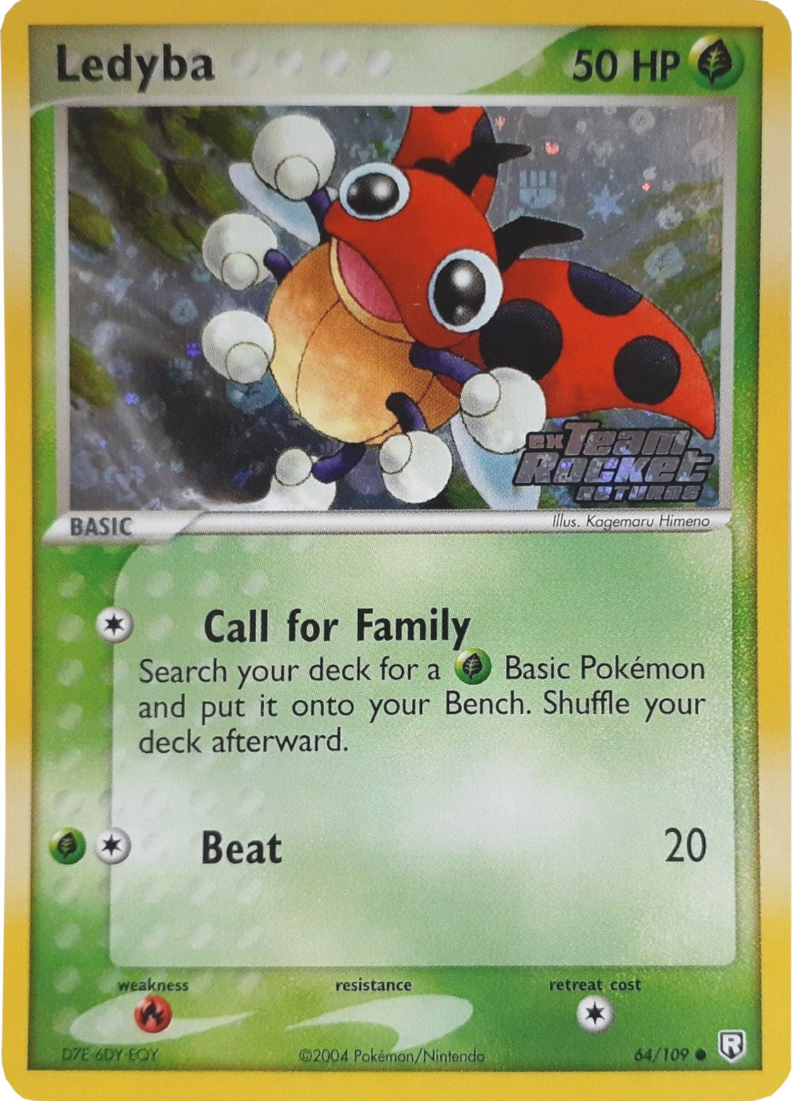 Ledyba (64/109) (Stamped) [EX: Team Rocket Returns] | Good Games Modbury