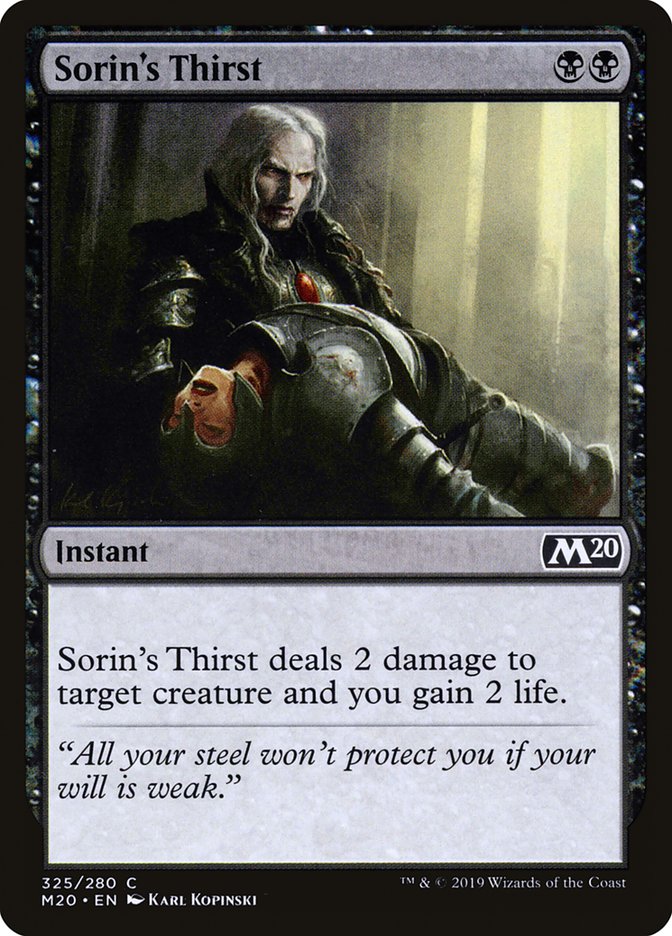 Sorin's Thirst [Core Set 2020] | Good Games Modbury