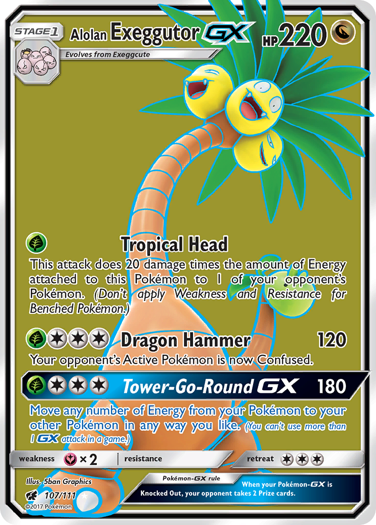 Alolan Exeggutor GX (107/111) [Sun & Moon: Crimson Invasion] | Good Games Modbury