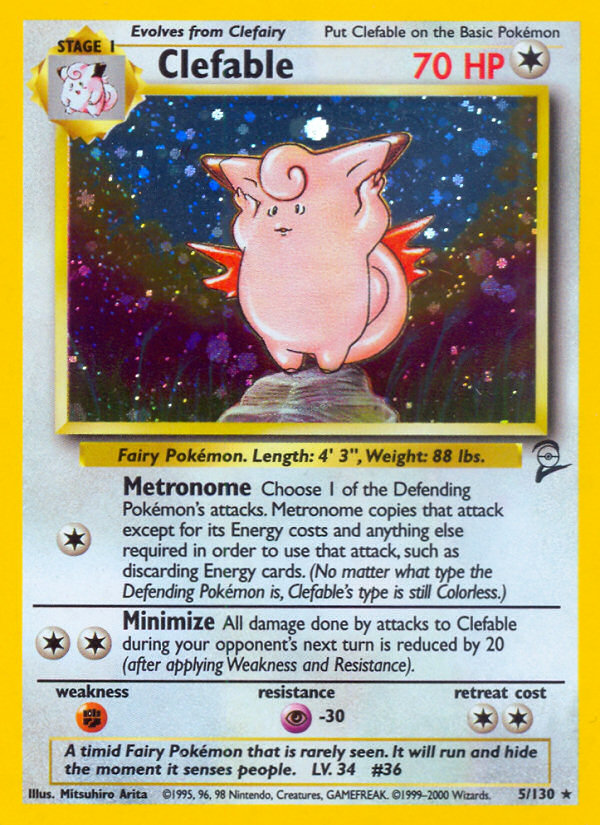 Clefable (5/130) [Base Set 2] | Good Games Modbury