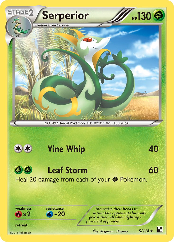 Serperior (5/114) (Cracked Ice Holo) (Theme Deck Exclusive) [Black & White: Base Set] | Good Games Modbury