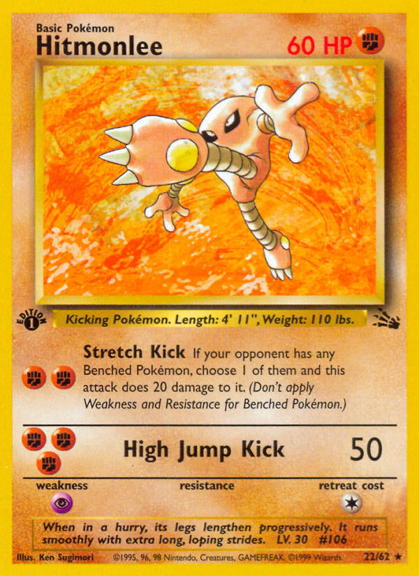 Hitmonlee (22/62) [Fossil 1st Edition] | Good Games Modbury