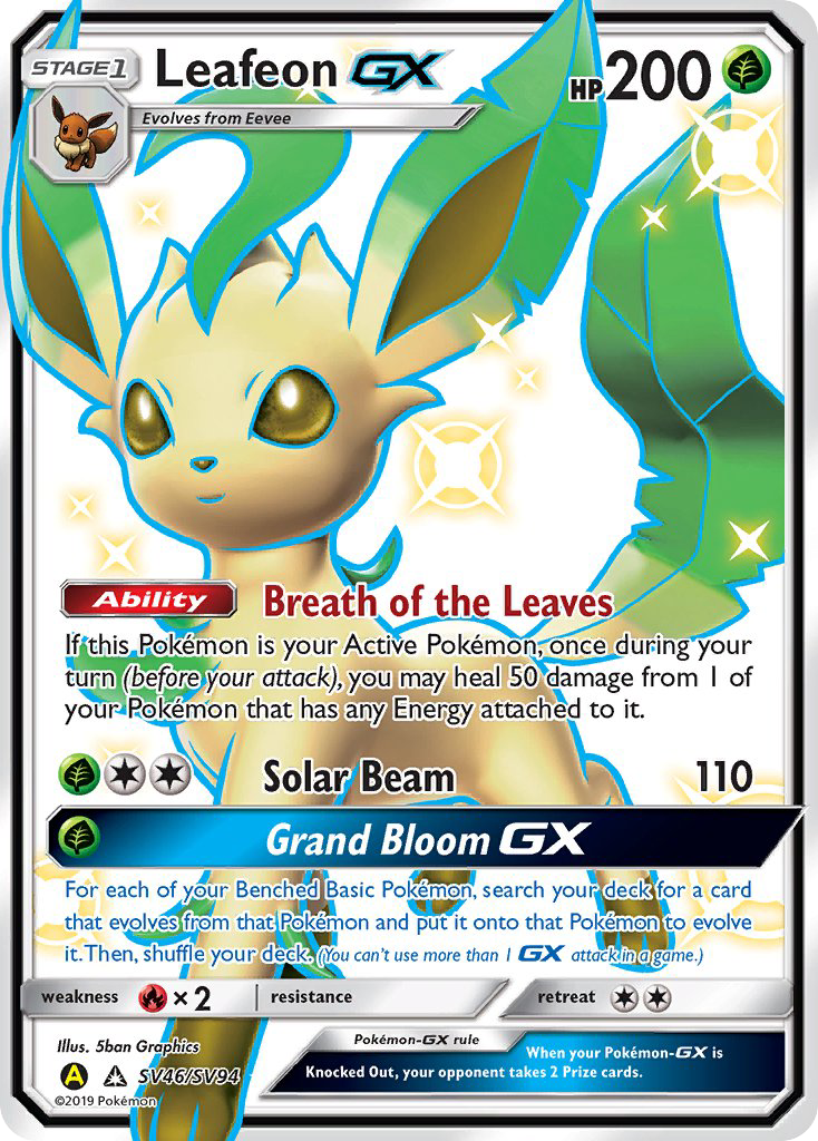 Leafeon GX (SV46/SV94) [Sun & Moon: Hidden Fates - Shiny Vault] | Good Games Modbury