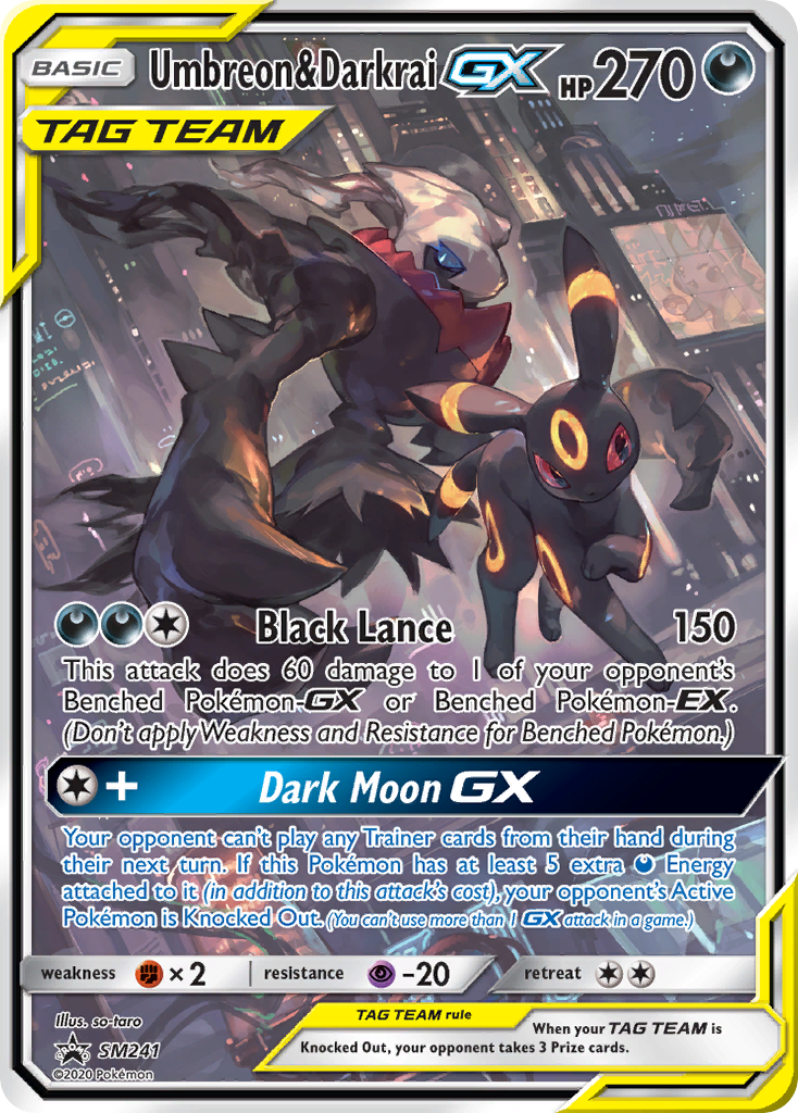 Umbreon & Darkrai GX (SM241) (Jumbo Card) [Sun & Moon: Black Star Promos] | Good Games Modbury