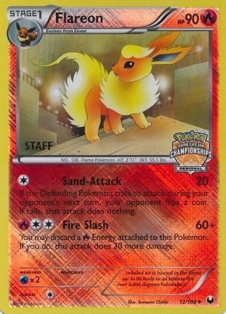 Flareon (12/108) (Regional Championship 2013 Promo Staff) [Black & White: Dark Explorers] | Good Games Modbury