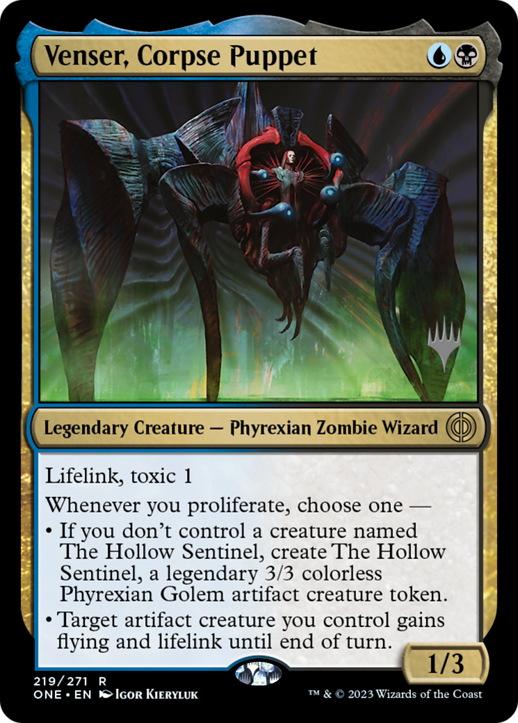 Venser, Corpse Puppet (Promo Pack) [Phyrexia: All Will Be One Promos] | Good Games Modbury