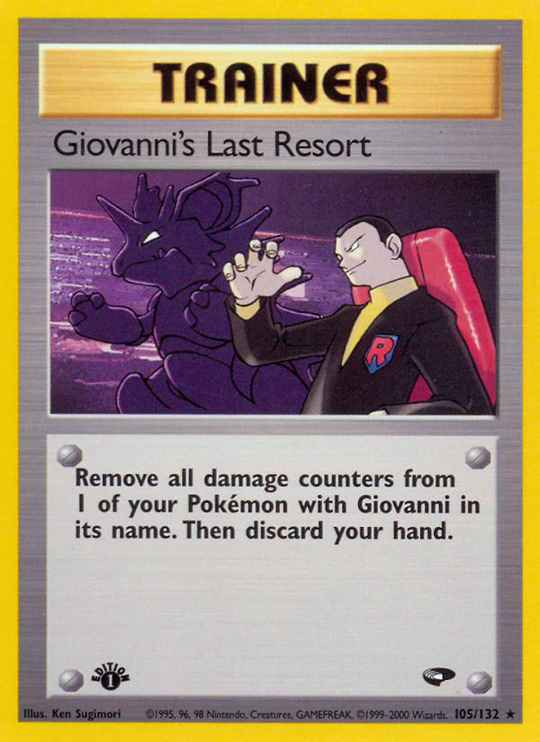 Giovanni's Last Resort (105/132) [Gym Challenge 1st Edition] | Good Games Modbury