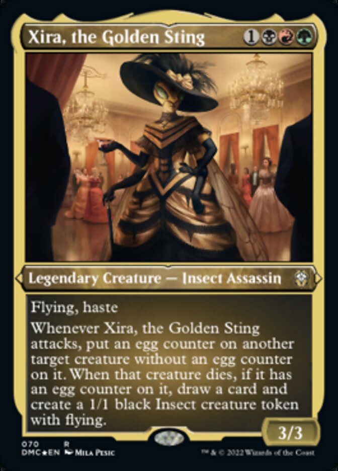 Xira, the Golden Sting (Foil Etched) [Dominaria United Commander] | Good Games Modbury