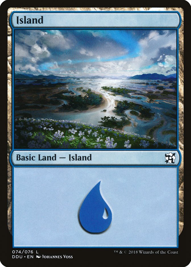 Island (74) [Duel Decks: Elves vs. Inventors] | Good Games Modbury