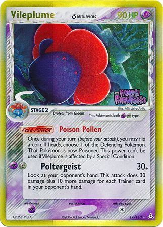 Vileplume (17/110) (Delta Species) (Stamped) [EX: Holon Phantoms] | Good Games Modbury