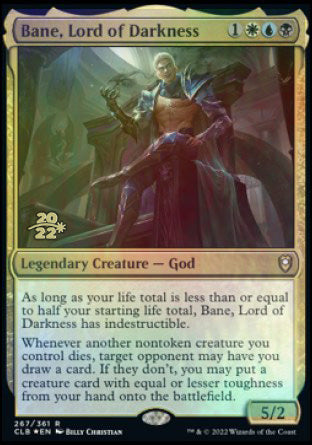 Bane, Lord of Darkness [Commander Legends: Battle for Baldur's Gate Prerelease Promos] | Good Games Modbury