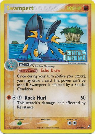 Swampert (27/100) (Stamped) [EX: Crystal Guardians] | Good Games Modbury