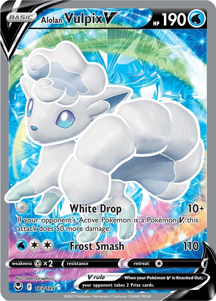 Alolan Vulpix V (173/195) [Sword & Shield: Silver Tempest] | Good Games Modbury