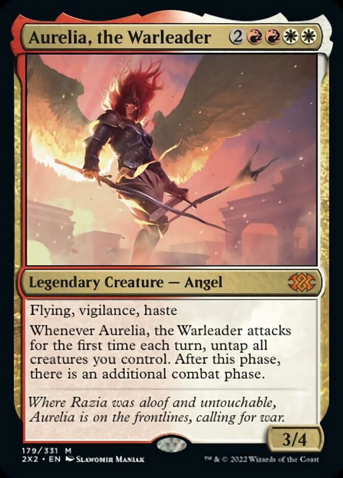 Aurelia, the Warleader [Double Masters 2022] | Good Games Modbury