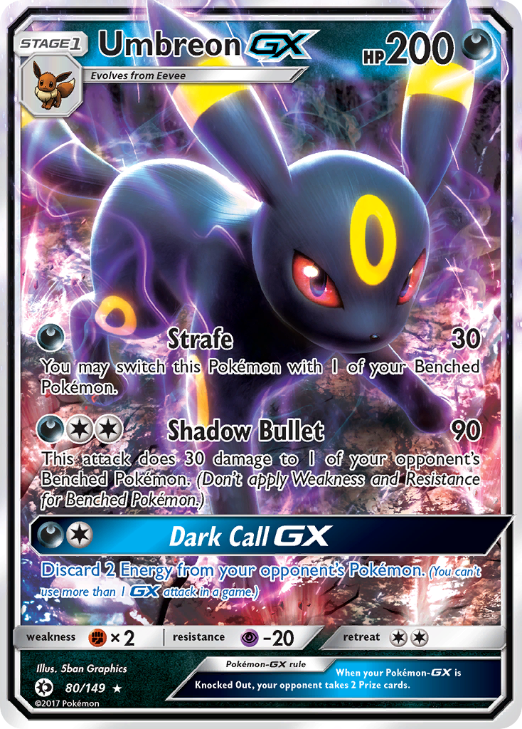 Umbreon GX (80/149) [Sun & Moon: Base Set] | Good Games Modbury