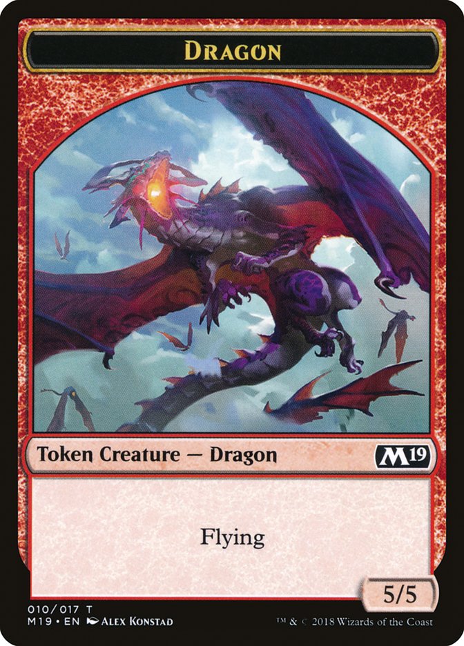 Dragon Token (010/017) [Core Set 2019 Tokens] | Good Games Modbury