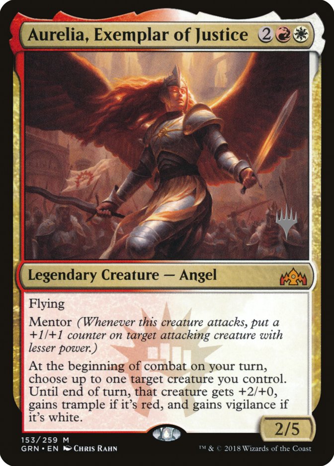 Aurelia, Exemplar of Justice (Promo Pack) [Guilds of Ravnica Promos] | Good Games Modbury