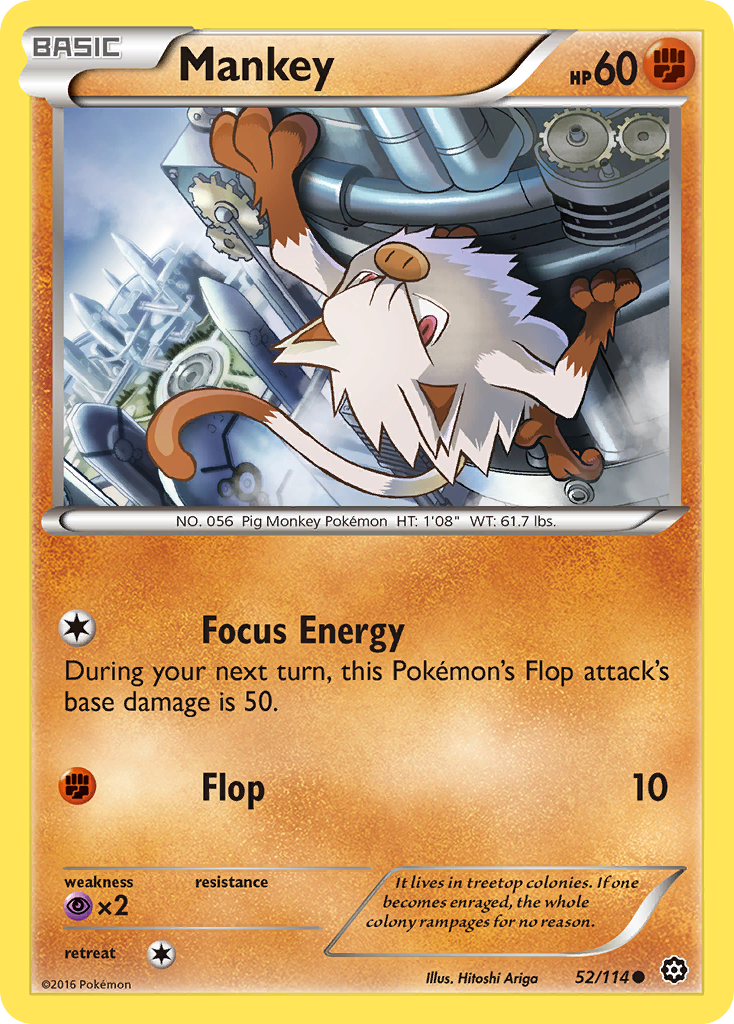 Mankey (52/114) [XY: Steam Siege] | Good Games Modbury