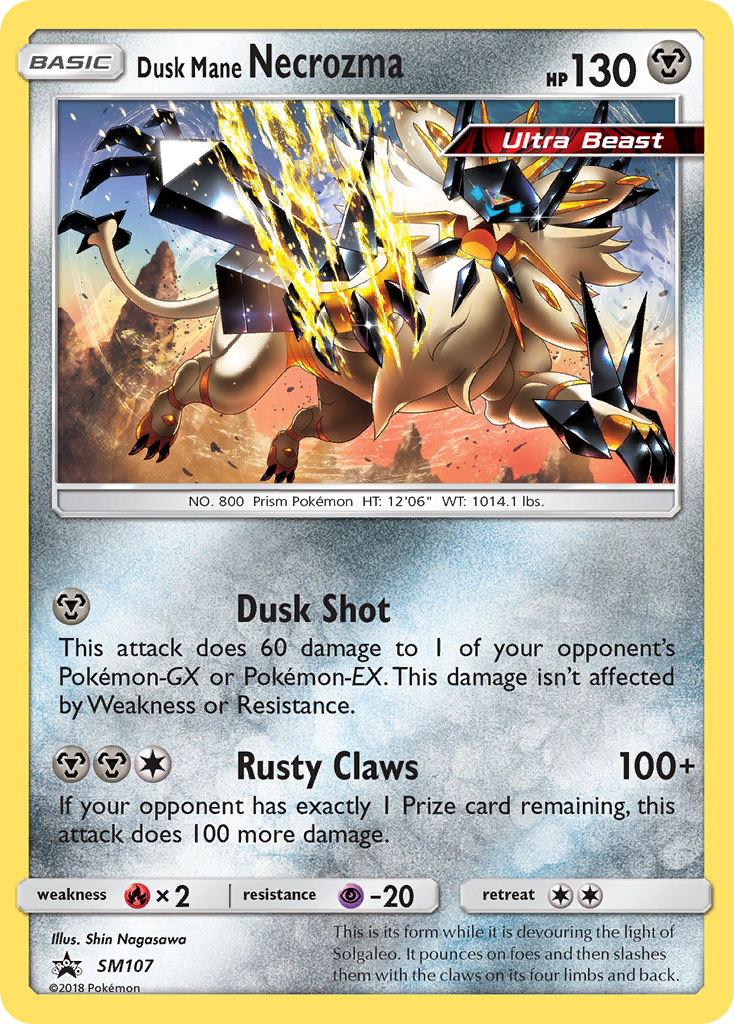 Dusk Mane Necrozma (SM107) [Sun & Moon: Black Star Promos] | Good Games Modbury