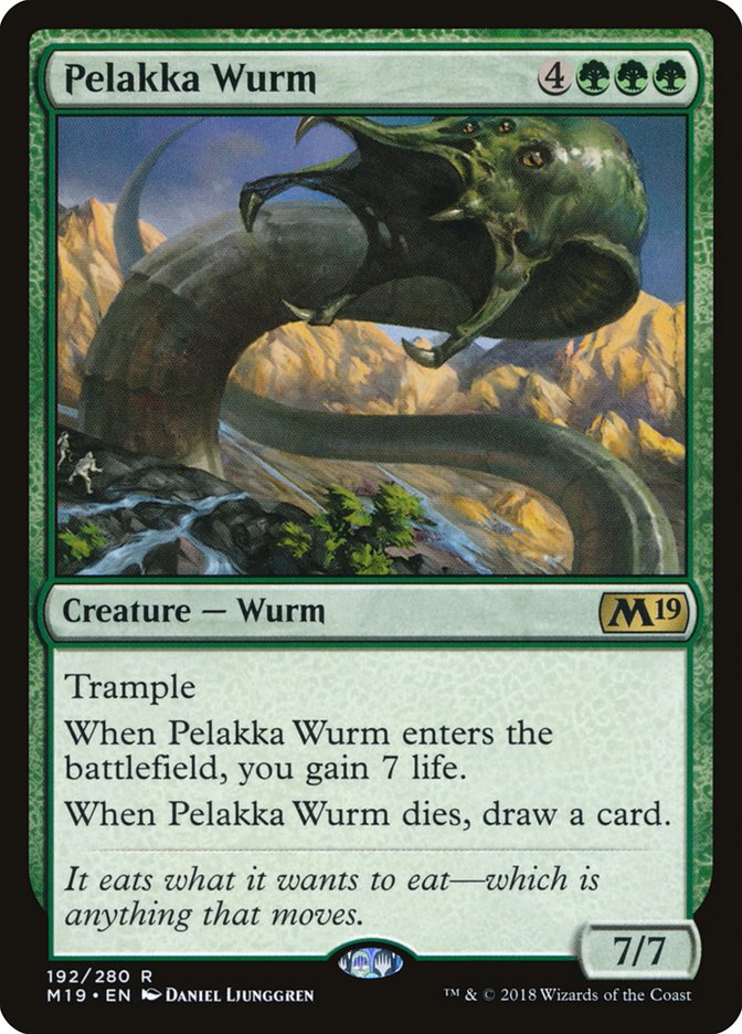 Pelakka Wurm [Core Set 2019] | Good Games Modbury