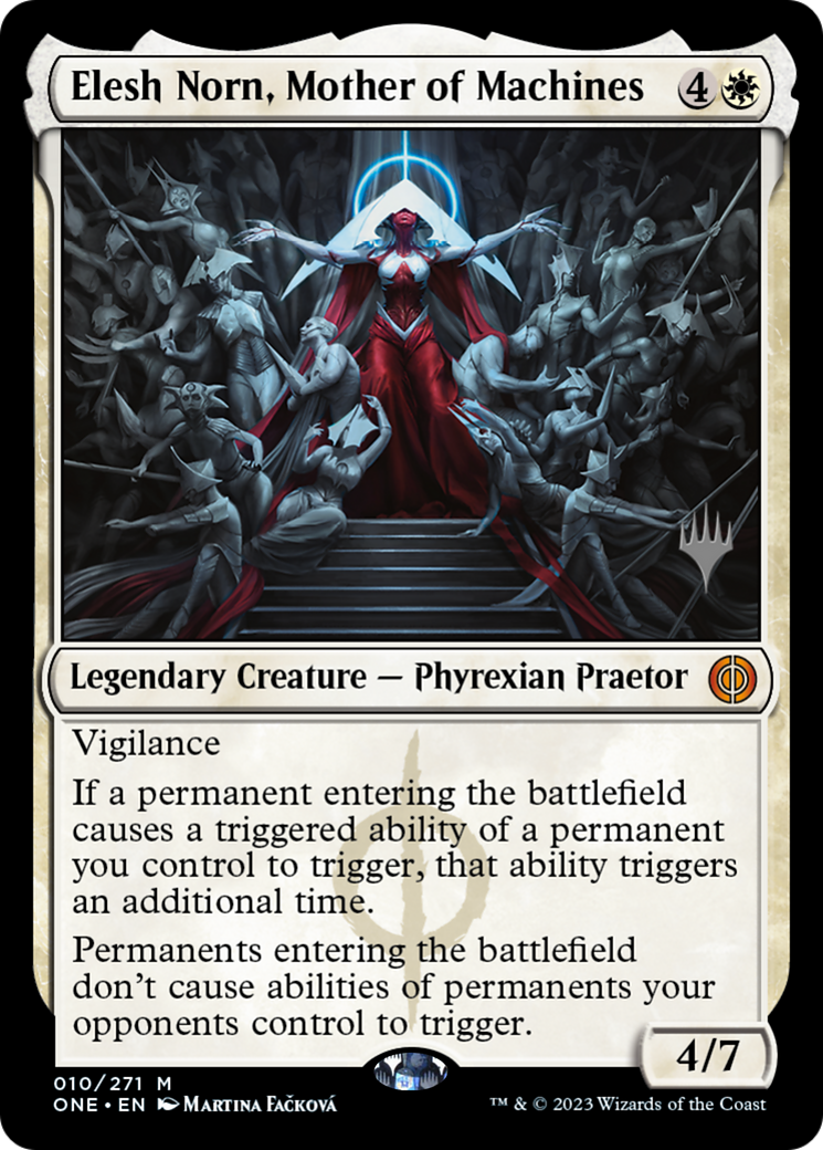 Elesh Norn, Mother of Machines (Promo Pack) [Phyrexia: All Will Be One Promos] | Good Games Modbury