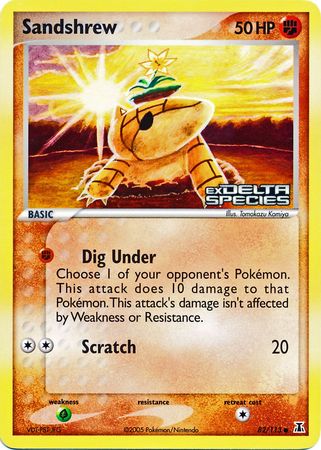 Sandshrew (82/113) (Stamped) [EX: Delta Species] | Good Games Modbury