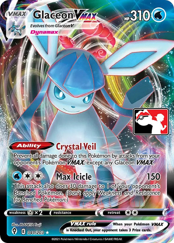 Glaceon VMAX (041/203) [Prize Pack Series One] | Good Games Modbury