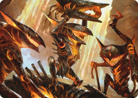 Gleeful Demolition Art Card [Phyrexia: All Will Be One Art Series] | Good Games Modbury