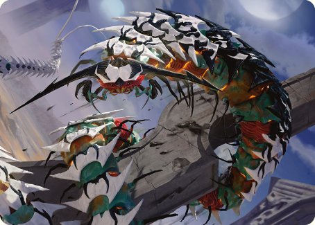 Atraxa's Skitterfang Art Card [Phyrexia: All Will Be One Art Series] | Good Games Modbury