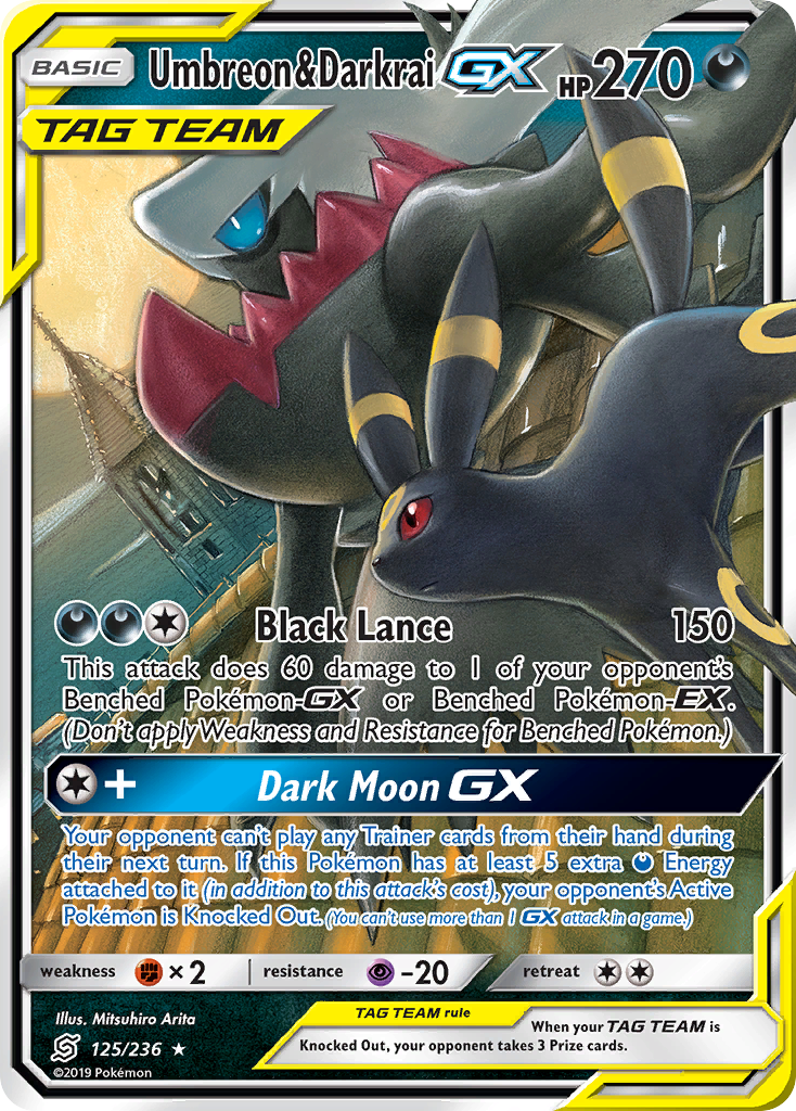 Umbreon & Darkrai GX (125/236) [Sun & Moon: Unified Minds] | Good Games Modbury