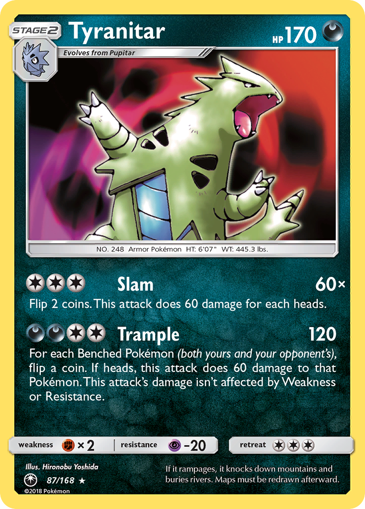 Tyranitar (87/168) [Sun & Moon: Celestial Storm] | Good Games Modbury