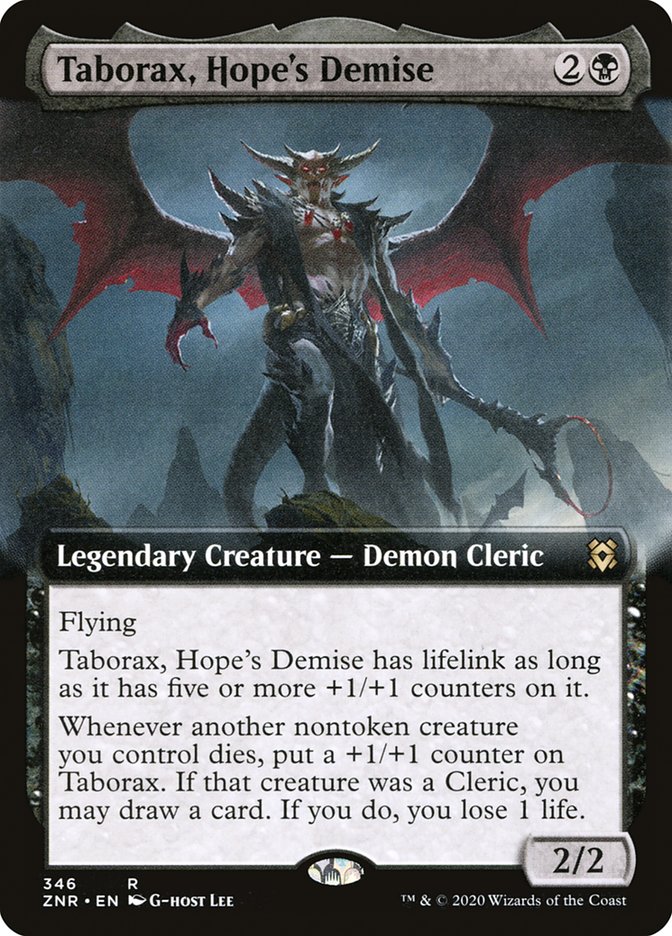 Taborax, Hope's Demise (Extended Art) [Zendikar Rising] | Good Games Modbury