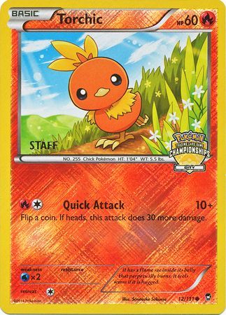 Torchic (12/111) (City Championship Promo Staff) [XY: Furious Fists] | Good Games Modbury