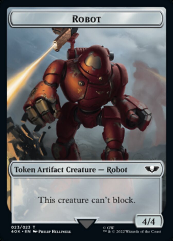 Astartes Warrior (001) // Robot Double-Sided Token [Universes Beyond: Warhammer 40,000 Tokens] | Good Games Modbury