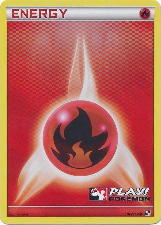 Fire Energy (106/114) (Play Pokemon Promo) [Black & White: Base Set] | Good Games Modbury