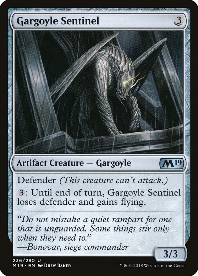 Gargoyle Sentinel [Core Set 2019] | Good Games Modbury