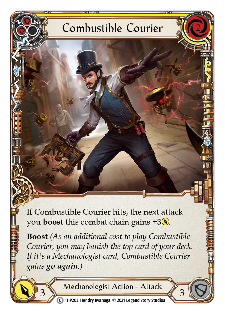 Combustible Courier (Yellow) [1HP203] (History Pack 1) | Good Games Modbury